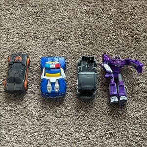 Colorful Transforming Robot Car Set